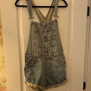 We The Free Light Blue Denim Overalls